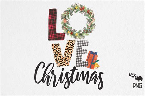 Love Christmas Sublimation Graphic By Lazy Cat · Creative Fabrica