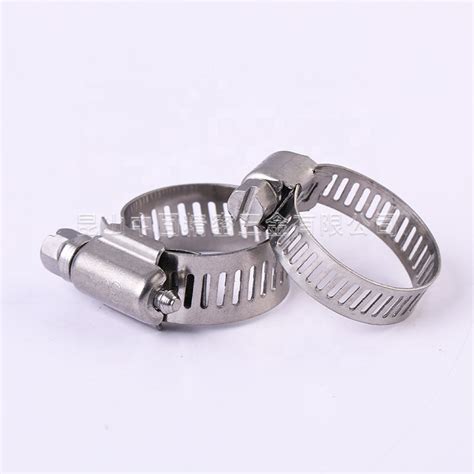 Adjustable Pipe Clamp Worm Gear 201 304 Stainless Steel Hose Clamps