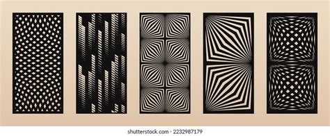 Laser Cut Patterns Vector Set Abstract Stock Vector (Royalty Free ...