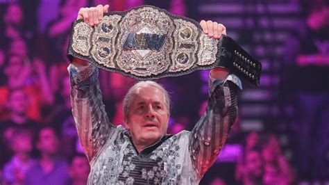 Bret Hart Unveils AEW World Title Belt At Double Or Nothing PPV (Photos ...