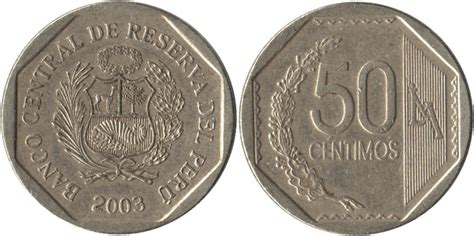 Coin 50 céntimos 2001 2022 of Peru Updated Value Foronum