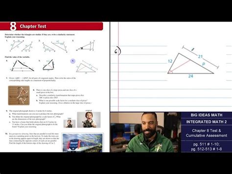 Free Video Big Ideas Math Integrated Mathematics 2 Chapter 8 Test And