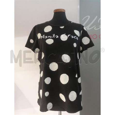 T SHIRT DONNA MANILA GRACE NERA POIS Mercatino Dell Usato Roma