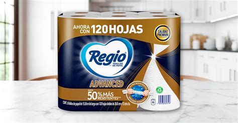 Toallas De Papel Regio Advanced Ahora Con 120 Hojas Por Rollo