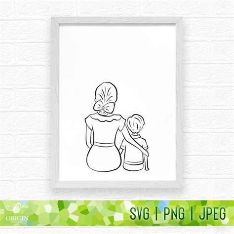Mother And Children Svg Mom With Daughter And Son Svg Origin Svg Art