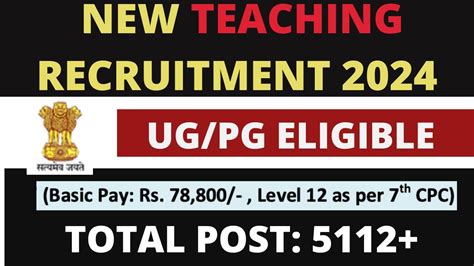 New 5112 TGT PRT Teachers Recruitment 2024 In Delhi Permanent TEACHERS