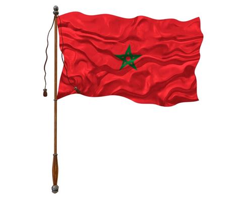Premium Photo National Flag Of Morocco Background With Flag Of Morocco
