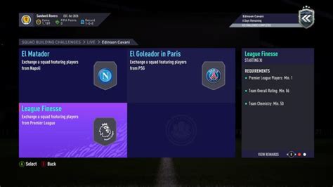 FIFA 21 How To Complete Flashback Edinson Cavani SBC Requirements