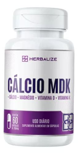 Cálcio Mdk Magnésio D3 Vitamina K 700mg Herbalize Parcelamento sem juros