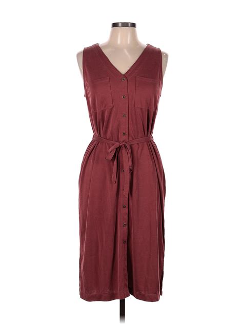 Tahari Burgundy Casual Dress Size M 75 Off Thredup