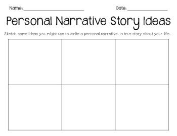 Personal Narrative Brainstorming Graphic Organizer By Learning With Nat