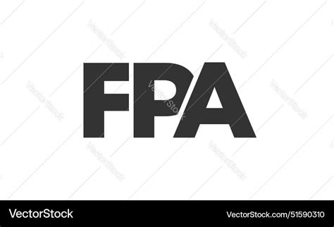 Fpa logo design template with strong and modern Vector Image