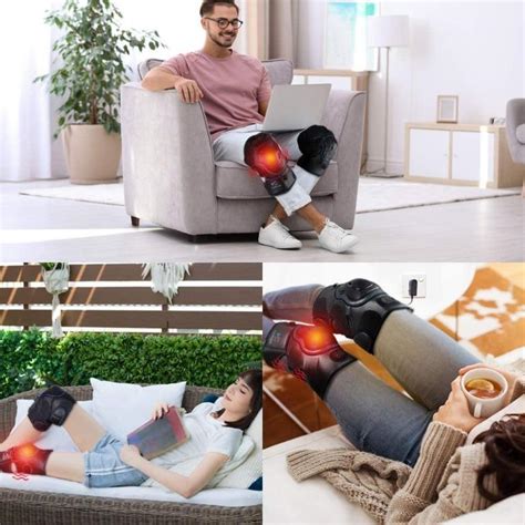 Hailicare Heated Knee Massager Heat Vabration Knee Brace Wrap