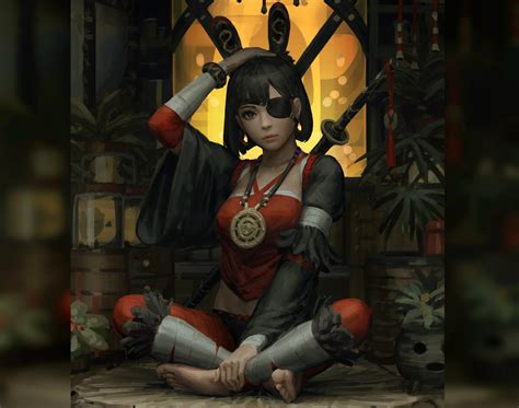 Wallpaper GUWEIZ Samurai Katana Digital Art Fantasy Art Warrior