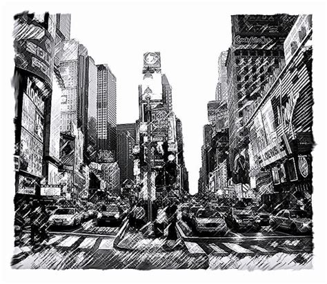 Times Square Sketch At Explore Collection Of Times