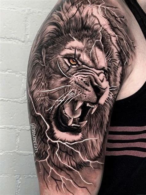 Pin On Studio Lion Shoulder Tattoo Lion Tattoo Half Sleeve Lion Tattoo