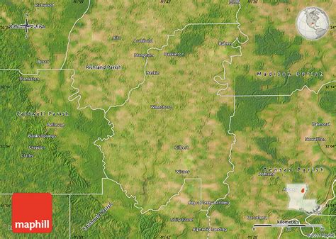 Satellite Map Of Franklin Parish