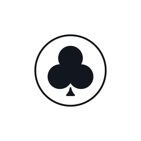 Clubs Playing Card Suit in Circle vector concept solid icon 17505279 ...