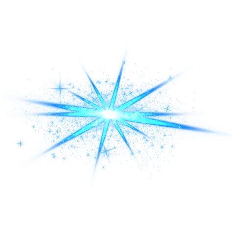 Starlight Effects Png Image Deep Sky Blue Cross Flashing Starlight