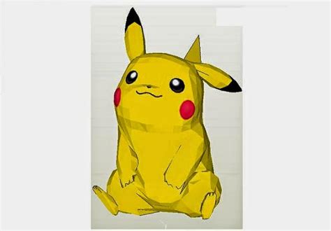 Papercraft De Pikachu Life Size Pikachu Papercraft By Cucurbio On