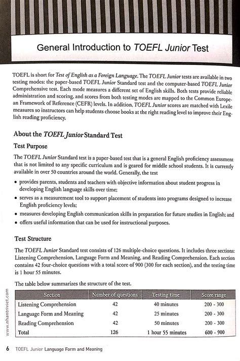 Sách Toefl Junior Language Form And Meaning - FAHASA.COM