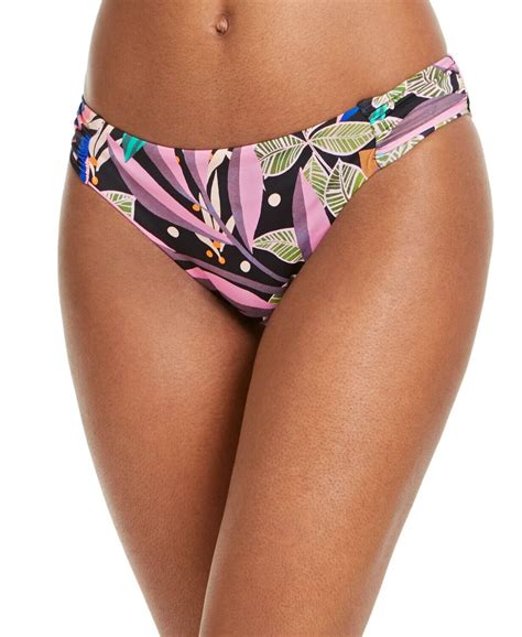 Bar Iii Multi Hidden Jungle Printed Hipster Bikini Swim Bottoms Us