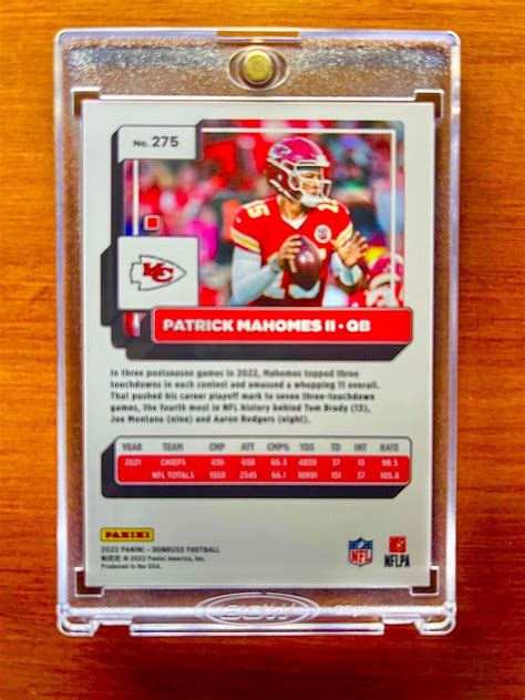 Patrick Mahomes RARE GOLD REFRACTOR INVESTMENT CARD SSP PANINI CHIEFS