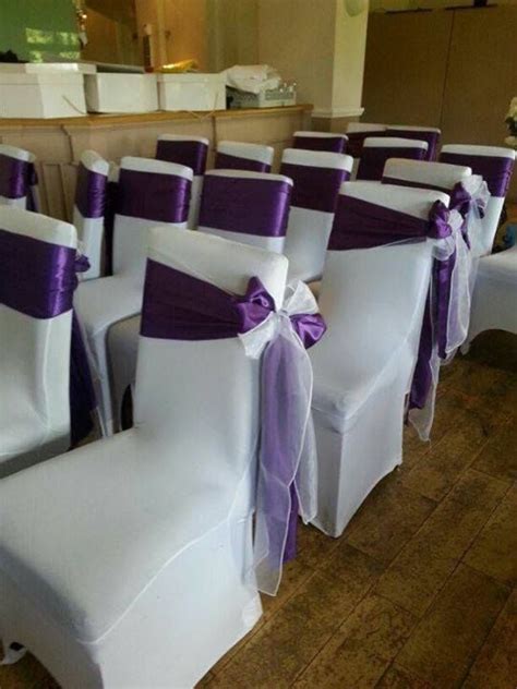 Purple Chair Sash Ns Satin And Organza Mix Looks Fab Chair Covers