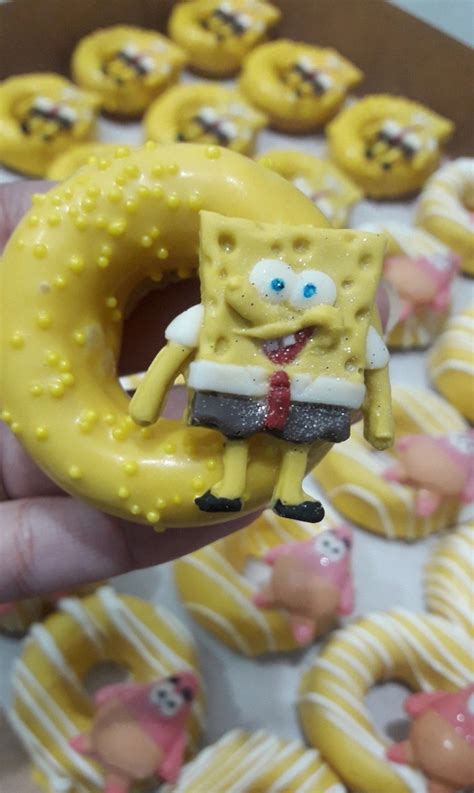 Mini Donuts Personalizados Tema Bob Esponja Elo