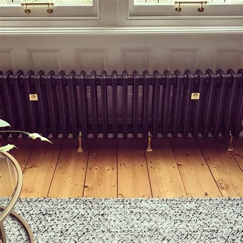 Super Stylish Cast Iron Radiator We Supplied The Black And Brass Looks