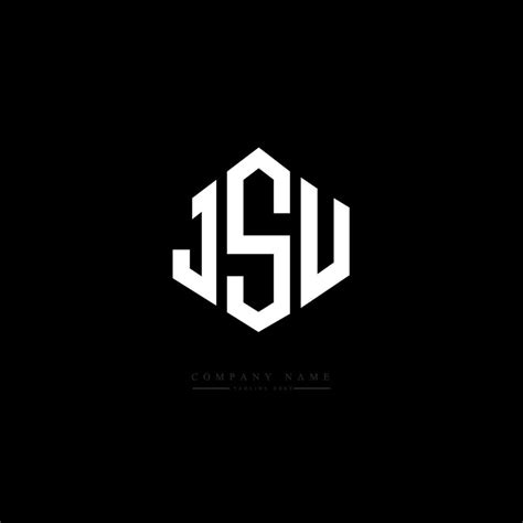 JSU letter logo design with polygon shape. JSU polygon and cube shape ...