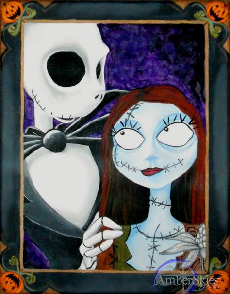 Jack Skellington And Sally Portrait Nightmare Before Etsy