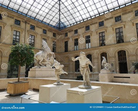 Sculptures In Louvre Museum In Paris, France Editorial Image ...