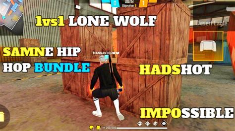 Lone Wolf Free Fire 1vs1smane Hip Hop Bundle Hai Hadshot Impossible🍷