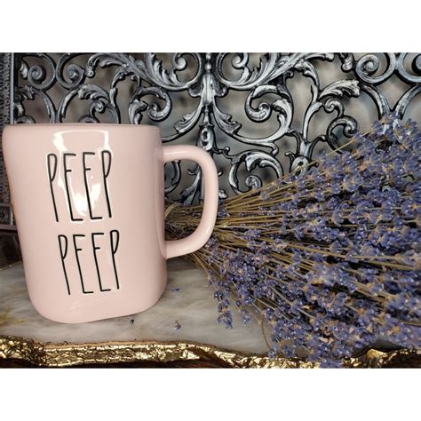 Rae Dunn By Magenta Peep Peep Pink Ceramic Coffee Mug Easter Spring Etsy