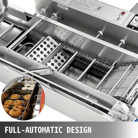 Vbenlem Commercial Automatic Donut Making Machine 2 Rows Auto Doughnut