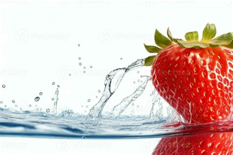 Water splash on strawberry. Pro Photo 29474275 Stock Photo at Vecteezy