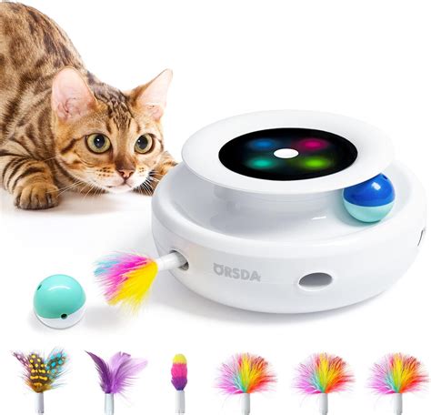 Orsda 2in1 Interactive Cat Toys For Indoor Cats Timer