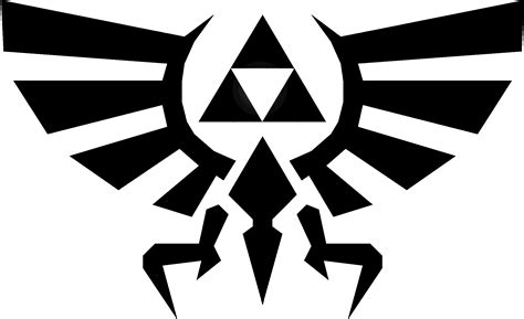 The Legend Of Zelda Clipart Black And White Triforce Eagle Png