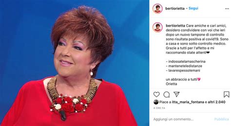 Orietta Berti Positiva Al Coronavirus L Annuncio Su Instagram E L