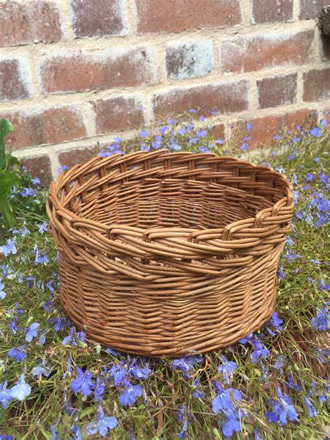 Willow Weaving Round Basket With Tracking Border Fully Booked Denmark Farm Conservation