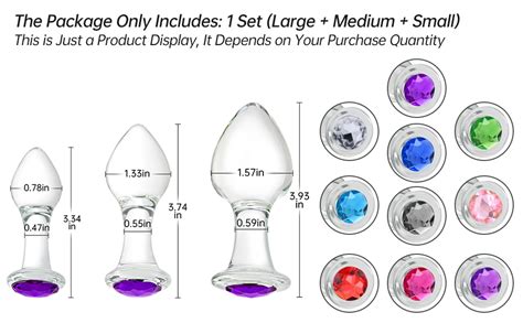 Amazon Crystal Anal Plug Bum Plugs Jewelry Anal Trainer Toys Glass Massage Butt Plug Large