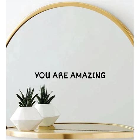 Sticker Cu Mesaj Motivational Pentru Perete Sau Oglinda You Are Amazing 18x164 Cm Emagro