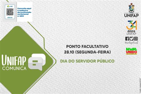 Ponto Facultativo Dia Do Servidor P Blico Unifap