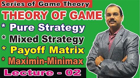 Pure And Mixed Strategy Payoff Matrix Maximin And Minimax Criterion In