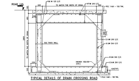 Rcc Water Tank Plan And Section Drawing Cadbull