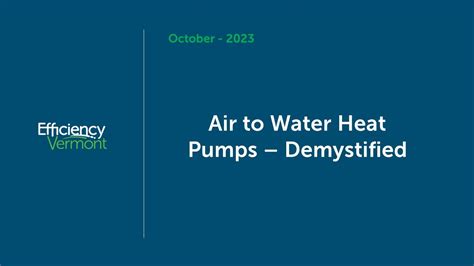 Air To Water Heat Pumps Demystified Youtube