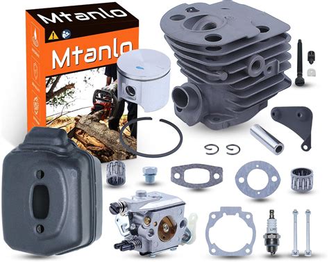 Mtanlo 46mm Cylindre Piston Carburateur Kit Silencieux Pour Husqvarna