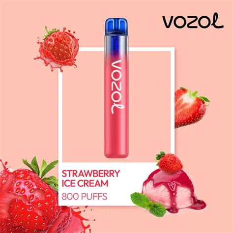 VOZOL Neon 800 Strawberry Ice Cream ETutun Ro