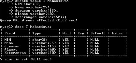 Membuat Database Dan Tabel Di Mysql Secercah Ilmu